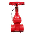 non rising stem cast iron resilient seat grooved gate valve dn 100 with indicator